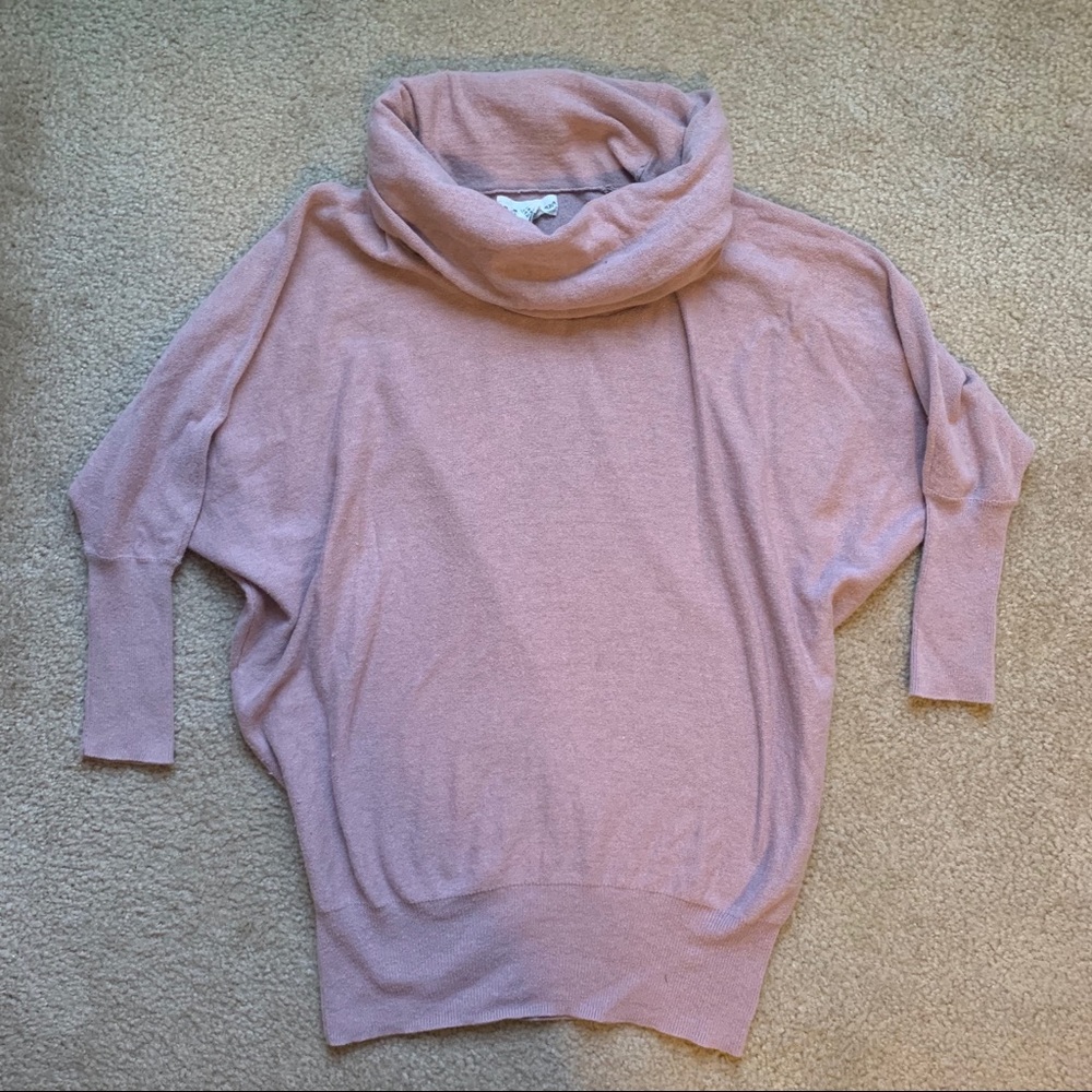 If It Were Me Oversized Cowl Neck Tunic Sweater